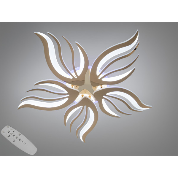 Стельова LED люстра 150 Вт хром з пультом до 25 м2 Diasha 2527/5GLED3colordimmer