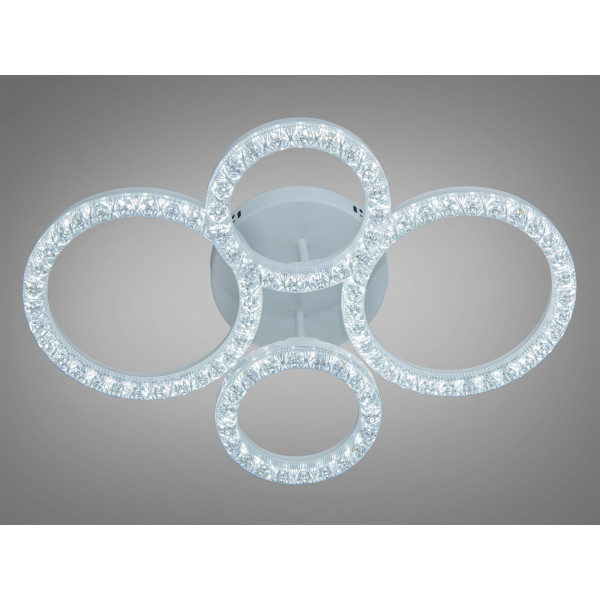 Стельова люстра кільця Diasha біла 74W  Diasha MX4770/2+2WH