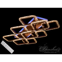 Потолочная светодиодная люстра квадраты с пультом и ночником Diasha QX2516/3+3+3S CF LED 3color dimmer Потолочная светодиодная люстра квадраты с пультом и ночником Diasha QX2516/3+3+3S CF LED 3color dimmer