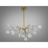 Люстра декоративная  18 лампочки, золота люстра Diasha 886-18AGD