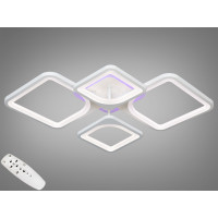 Світлодіодна люстра смарт світильник з пультом, 100Вт, білий Diasha 8060/2+2WHLED3colordimmer
