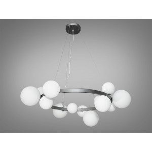 Люстра в стилі Loft - "Бульбашки" на 15 ламп Diasha 1082-15GR+WH