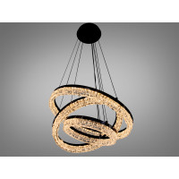 Люстра підвісна Diasha чорна 125Вт 3 кільця Diasha 1713/500+400+300BK