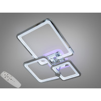 Стельова світлодіодна люстра з пультом, димером, підсвіткою, 70W, хром Diasha 8208/3HRLED3colordimmer