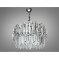 Представницька, підвісна кришталева люстра, 9 ламп, хром Diasha 830/500CH