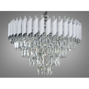Підвісна люстра кришталь білий хром 7xE14 Diasha N9001-550WH+CH