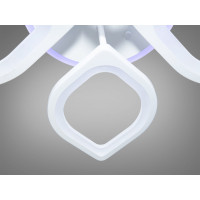 Стельова LED-люстра з диммером та підсвічуванням, 105W Diasha 8073/2+2WHLED3colordimmer