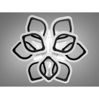 Лед люстра з пультом, диммером та кольоровою підсвіткою, 95W, чорна Diasha A8073/6+3BKLED3colordimmer