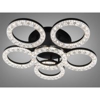 Люстра стельова LED кільця Diasha чорна 83 Вт Diasha MX4770/5+1SBK