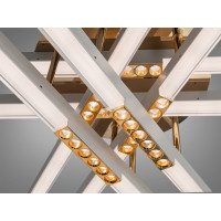 Стельова LED люстра біла 80Вт 6 ліній з пультом Diasha 2531WH+Gdimmer