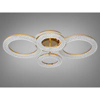 Стельова світлодіодна люстра з пультом, димером, підсвічуванням, 75W Diasha 2203/2+2GLED3colordimmer