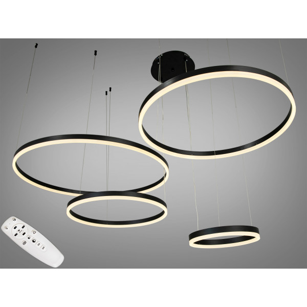 Ексклюзивна новинка, світлодіодна люстра на тросах, потужністю 175 Вт Diasha 1029-800+600+500+300BK Ексклюзивна новинка, світлодіодна люстра на тросах, потужністю 175 Вт Diasha 1029-800+600+500+300BK