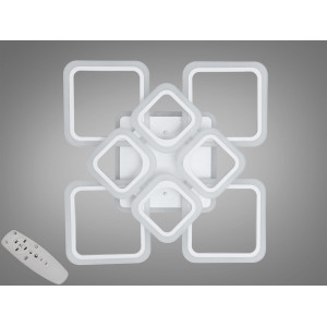 Світлодіодна люстра смарт світильник з пультом, диммером, 145W, біла Diasha HA8060/4+4WHLED3colordimmer