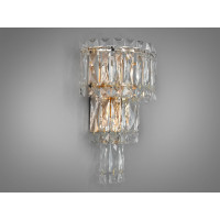 Вишуканий золотий настінний світильник з кришталю Diasha 310-BGD