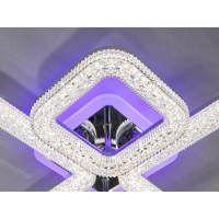 Стельова світлодіодна люстра з пультом, підсвіткою, 70W, хром Diasha 2205/2+2HRLED3colordimmer