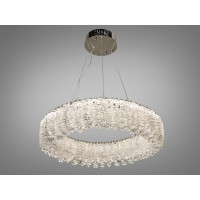 Підвісна люстра 505-600+400CH хром кришталева світлодіодна 60Вт Diasha 505-500CH