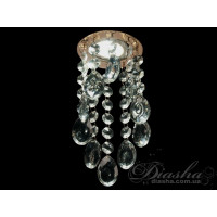 Точковий світильник із кришталевими підвісками Diasha DF1585CR