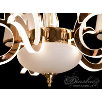 Заворожлива класична люстра з ріжками, що світяться 25W/4100K, золото Diasha 8329/5G4100K