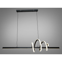 Інноваційна лінійна світлодіодна люстра для кабінету, 40W, люстра Diasha 2361-120BK