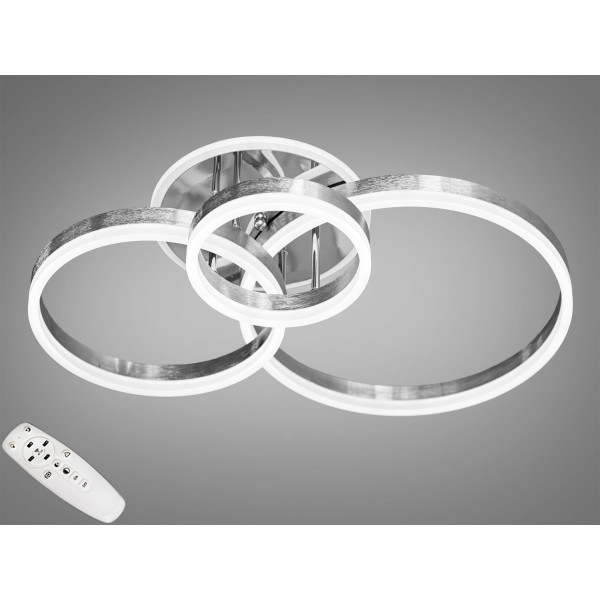 RGB люстра з пультом, диммером та RGB підсвічуванням, 90W, хром Diasha 8174/3NEWHRLEDRGBdimmer