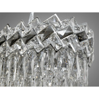 Граційна підвісна кришталева люстра овальної форми,12 ламп, хром Diasha 6309-800x300CH