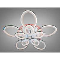 Лед люстра в спальню з пультом, димером і LED підсвічуванням, срібна Diasha 8059/5+5HRLED3colordimmer