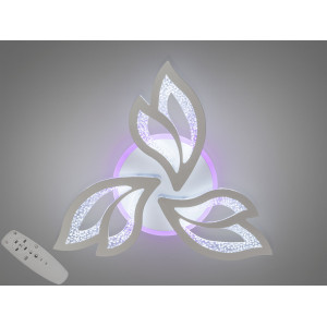 Стельова світлодіодна люстра з пультом, диммером, підсвічуванням, 55W Diasha 2455/3WHLED3colordimmer