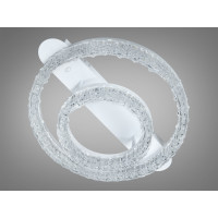 Стельова світлодіодна люстра MX78203 400+200 біла 60W акрилові кільця Diasha MX78203/400+200WH