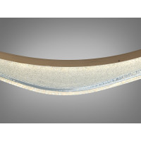 Стельова LED люстра шампань 105 Вт з пультом Diasha MX86672/600+400CG