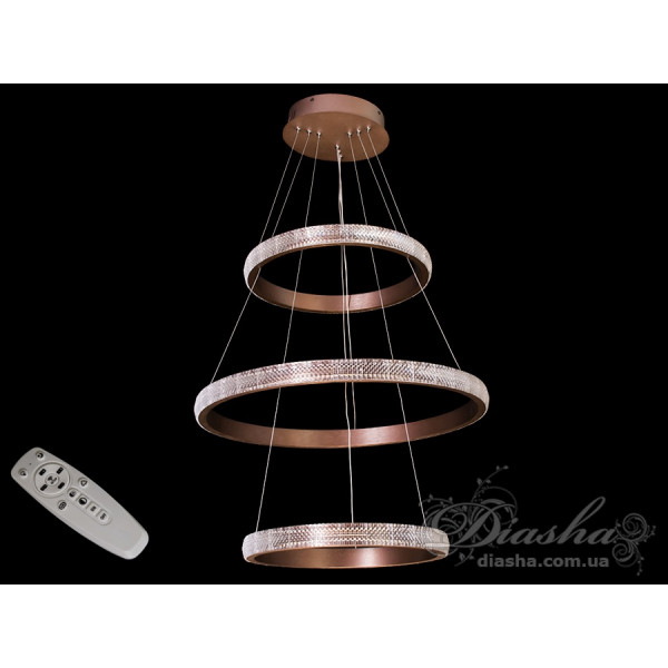 Светильники люстры светодиодные кольца Diasha 6012/400-600-400CF
