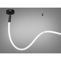 Трендова підвісна світлодіодна люстра Шланг, 22Вт, чорний Diasha SY9610-2000BK