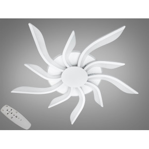 Стельова led люстра кільця з пультом, диммером, підсвіткою, 40W, біла Diasha 2480/5+5WHLED3colordimmer