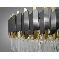 Люстра в зал хрустальная в современном стиле Diasha 82209/800G+BK