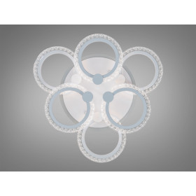 Люстра стельова LED Diasha біла 6 кілець 74W димер Diasha A8180/3+3WHLED3colordimmer