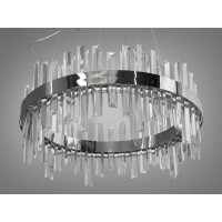 Красива підвісна кришталева led люстра класика для зали, 105 Вт, хром Diasha 836/500CH