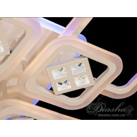 Cветодиодная люстра под потолок Diasha A8190/4+4WH LED 3color dimmer 