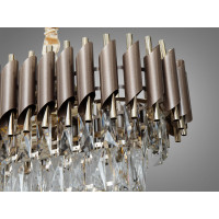 Підвісна кришталева люстра коричневий+золото 8xE14 Diasha N9001-800x300CF+SGD