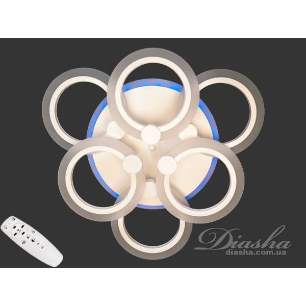 Светодиодная люстра Diasha A8022/3+3BK LED 3color dimmer