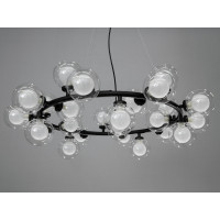 Стильна підвісна люстра Бульбашки в стилі Loft, 25 ламп, чорна Diasha LQ7061/25BK