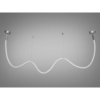 Сучасна світлодіодна люстра для кабінету Мотузка, 28Вт, срібні люстры Diasha 9610-2500CH