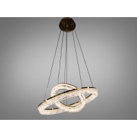 Підвісна люстра Diasha золото LED 54W 2 кільця Diasha 1712/500+300G