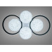 Стельова LED люстра чорна 4+2 з пультом 81 Вт CCT Diasha 9098/4+2BK