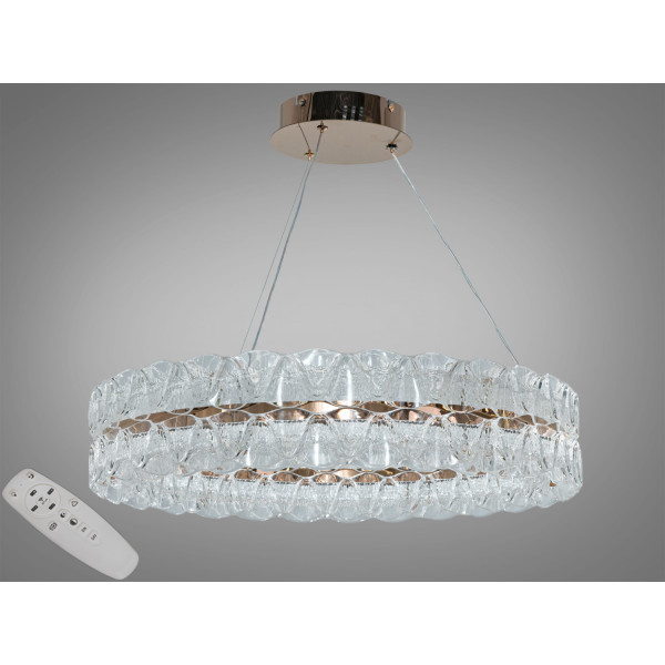 Підвісна LED люстра золото пульт 90Вт 3200-6500К Diasha 9889/600G