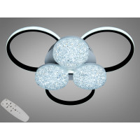 Люстра стельова Diasha 79W 3+3 чорна біла пульт Diasha 9098/3+3BK