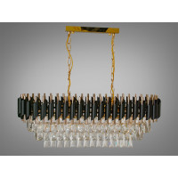 Современная хрустальная люстра для зала спальни гостиной Diasha 201202/800x300BK+S-gold