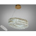 Світлодіодна підвісна люстра 505 L800x350CH хром кришталь 40 Вт Diasha 7930/430x300S-gold