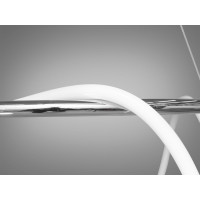 Сучасна новинка, підвісна світлодіодна люстра Шланг, 48W, хром Diasha SY9752-D800CH