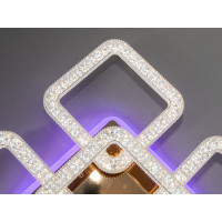 Стельова світлодіодна люстра з пультом, підсвіткою, 80W, золото Diasha 2205/4+1GLED3colordimmer