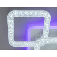 Стельова світлодіодна люстра з підсвіткою, димером, 80W, біла Diasha 2205/4+1WHLED3colordimmer