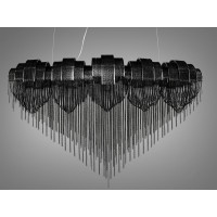 Современная люстра на 9 ламп черного цвета на 9 ламп Diasha L25D5/L1300